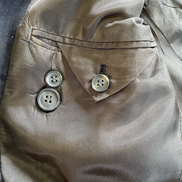 Vintage Dior Monsouir dark navy blue Blazer Suit Jacket size 53 wool - Picture 9 of 10